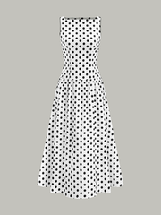 Polka Dot Sleeveless Midi Dress