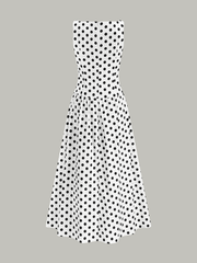 Polka Dot Sleeveless Midi Dress