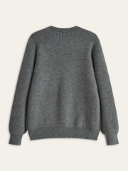 Contrast Trim Denim Panel Cardigan