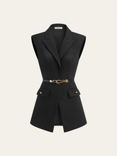 Belted Cap Sleeve Vest