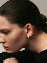 Asymmetric Pearl & Rhinestone Earrings