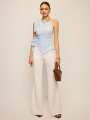 Asymmetric Knotted Tank Top