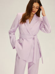 Long Sleeve Belted Blazer