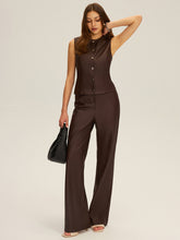 PU Leather Straight Leg Pants