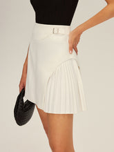 Asymmetric Pleated Mini Skirt