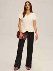 Double-Breasted Short-Sleeve Blazer