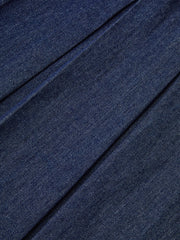 Denim Sleeveless Pleated Shirt Dress