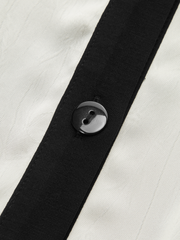 Color-Block Button-Front Blouse