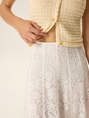 Semi-Sheer Lace Maxi Skirt