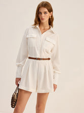 Shirt Style Jumpsuit Without Belt