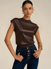 Mock Neck Cap Sleeve Top