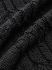 Cable-Knit Bow Cap Sleeve Vest