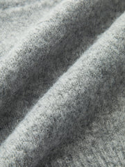 Metal Button Wool Blend Cardigan