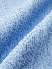 Contrast Trim Lapel Knit Dress