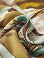 Abstract Print Halter Neck Top