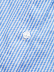 Striped Wrap Asymmetric Hem Shirt