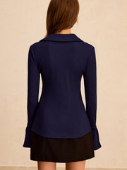 Orbit Button-front Shirt with Flared Sleeve