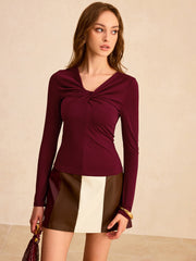 Twist Long Sleeve Blouse