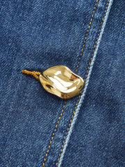 Pocketed Belted Denim Dress