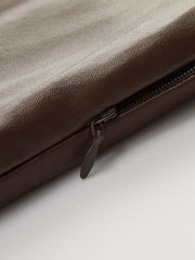 Faux Leather High-Waist Pleated Mini Skirt