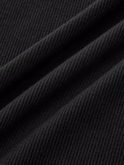 Crew Neck Contrast-Paneled Asymmetric Maxi Dress