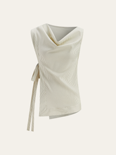 Striped Asymmetric Tie-Side Top