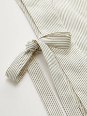 Striped Asymmetric Tie-Side Top