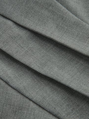 Ruched Waist V-Neck Asymmetric Top