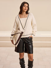 2 in 1 Contrast Trim Sweater