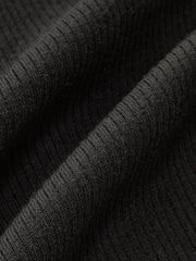 Contrast Collar Ribbed Knit Cardigan