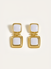 Double Square Drop Earrings