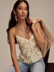 Sequin Floral Cami Top