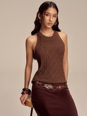 Diamond Pattern Sweater Vest