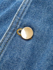 Button-Front Denim Vest