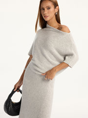 Wool-Blend Off-Shoulder Knit Top