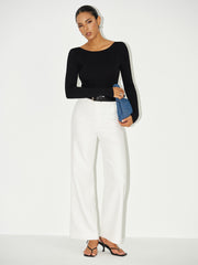 Bra-Free Long Sleeve Backless Bodysuit