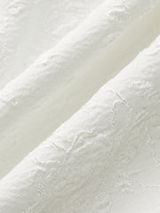 Textured Button Peplum Top