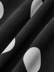 Strapless Polka Dot Ruched Maxi Dress