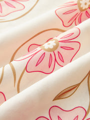 Floral Print V-Neck Backless Maxi Dress