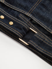 Short Sleeve Cropped Denim Top