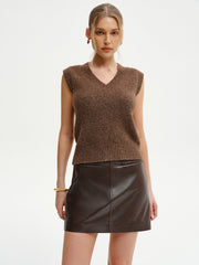 Wool-Blend V-Neck Sweater Vest
