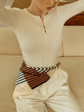 Wool Blend Button-Detailed Neck Sweater