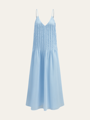 V-Neck Cami Pleated Maxi Dress