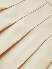 Metal Detail Pleated Mini Skirt