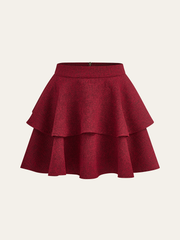 Tiered Ruffle Mid-Waist Mini Skirt