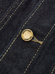 Metal Button Denim Fitted Jacket