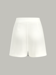 Metal Chain Pleated Mini Skirt