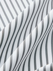 Cinched Waist Striped Button Shirt