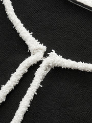 Contrast Trim Wool-Blend Cardigan