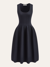 Ribbed Knit Flare Sweater Dress